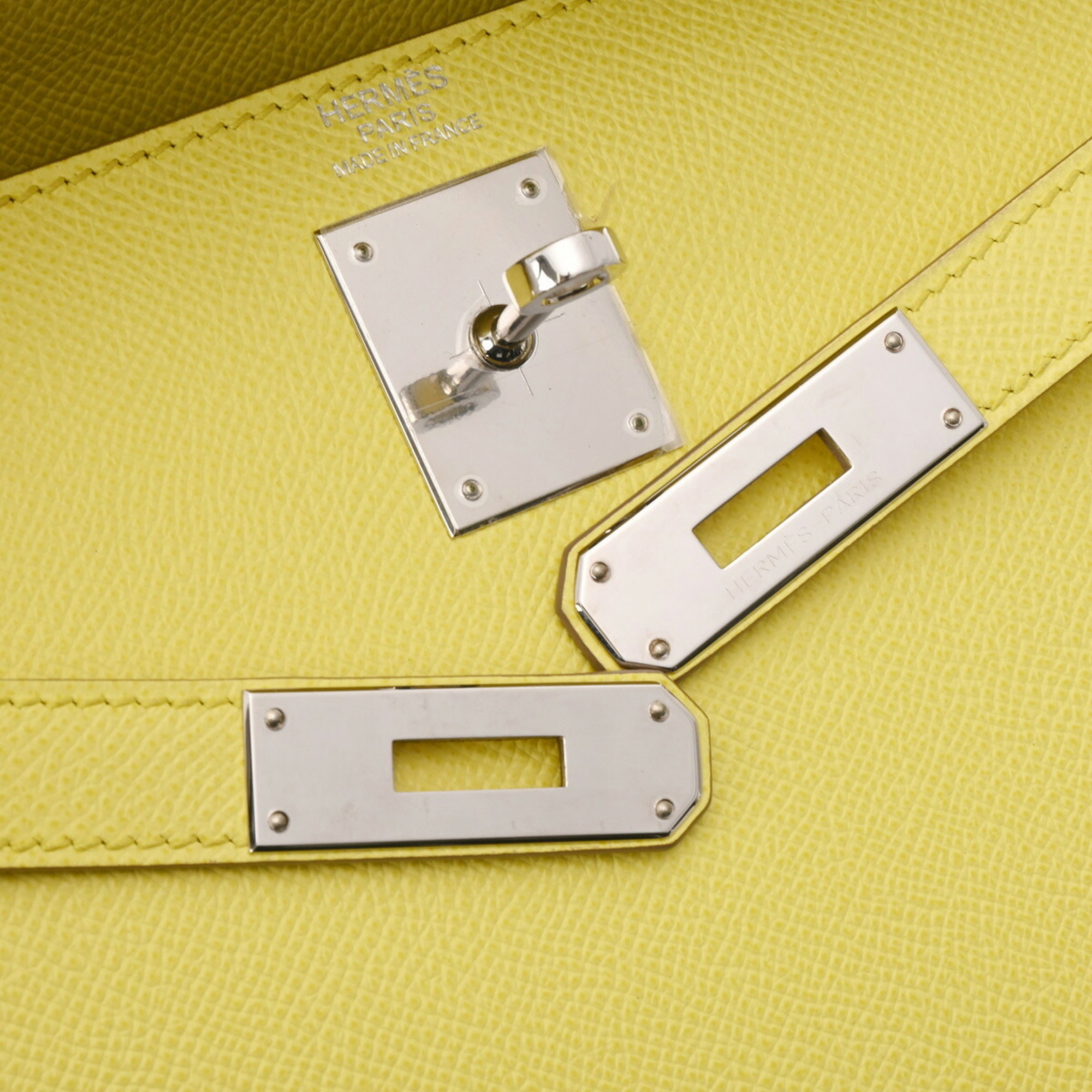 HERMES Kelly 32, outer stitching, souffle, Q stamp (around 2013), women's Epsom leather handbag