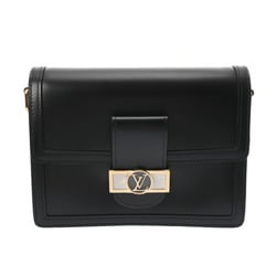 LOUIS VUITTON Louis Vuitton Dauphine MM Chain Shoulder Black M55821 Women's Leather Bag