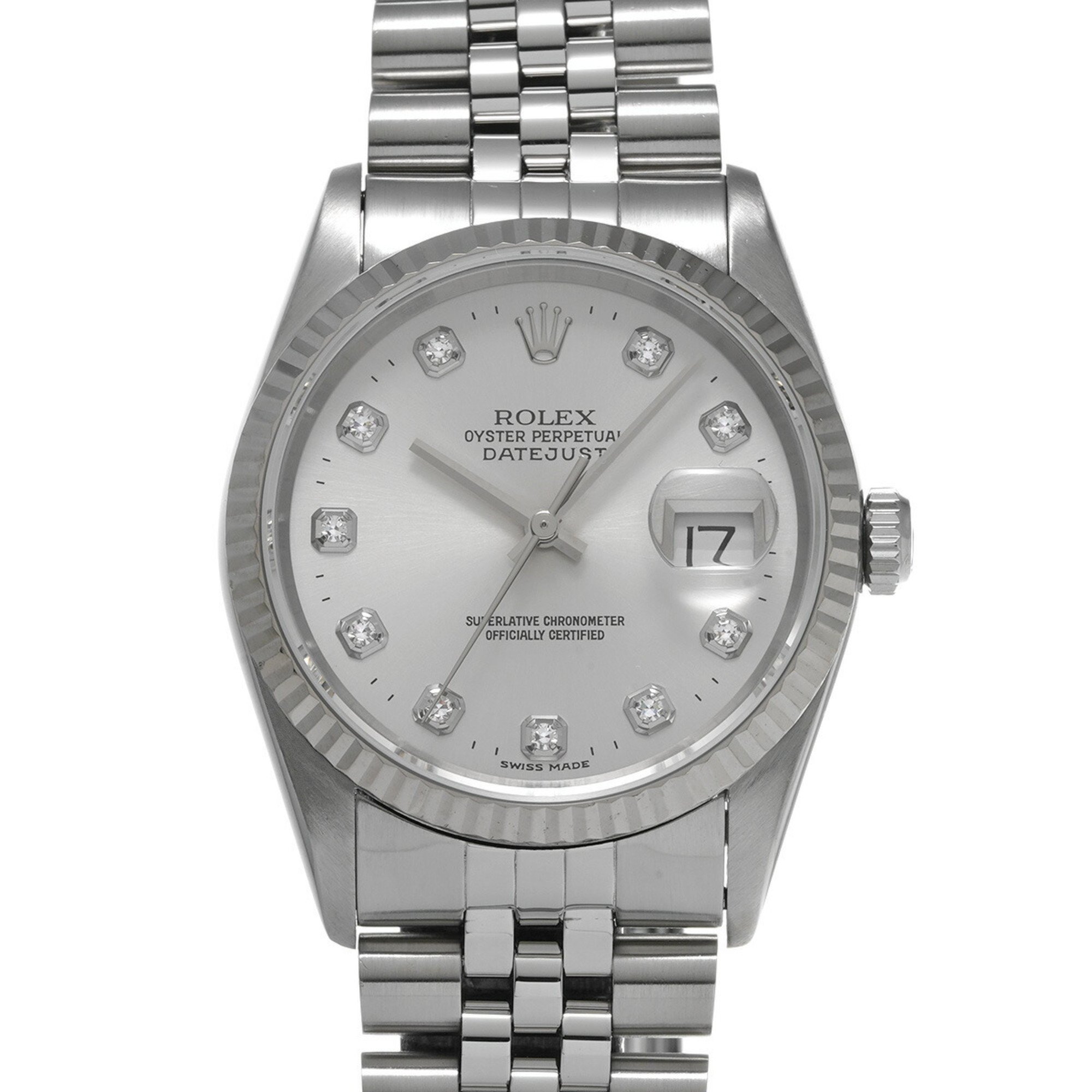 ROLEX Rolex Datejust 10P Diamond 16234G Men's Watch Automatic