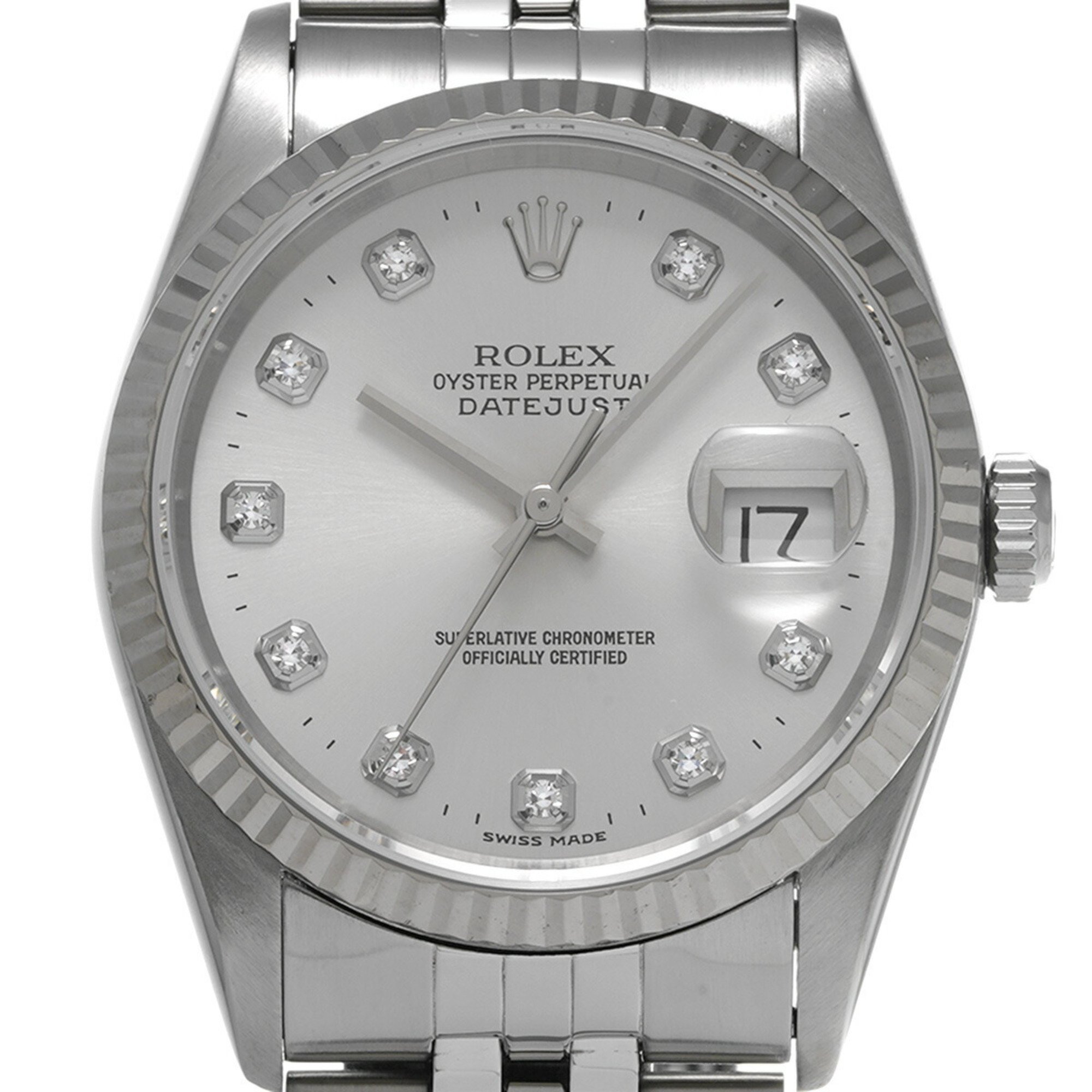 ROLEX Rolex Datejust 10P Diamond 16234G Men's Watch Automatic