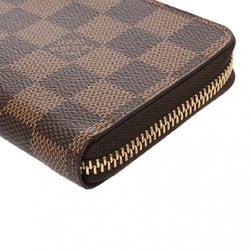 LOUIS VUITTON Louis Vuitton Damier Portefeuille Clemence Brown Cerise N60534 Unisex Canvas Long Wallet