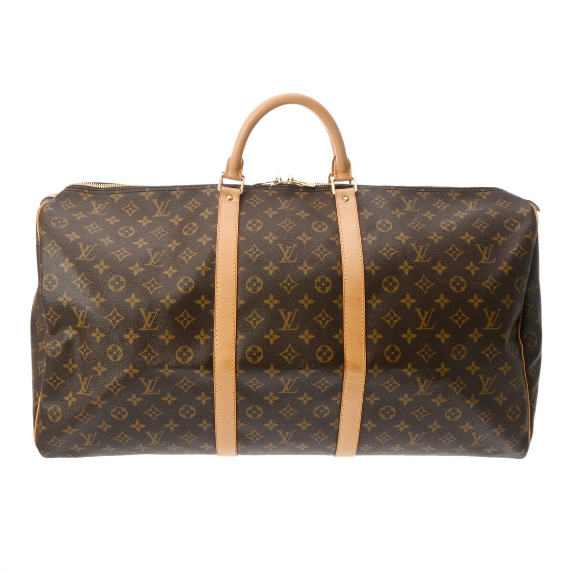 LOUIS VUITTON Louis Vuitton Monogram Keepall 60 Brown M41422 Unisex Canvas Boston Bag