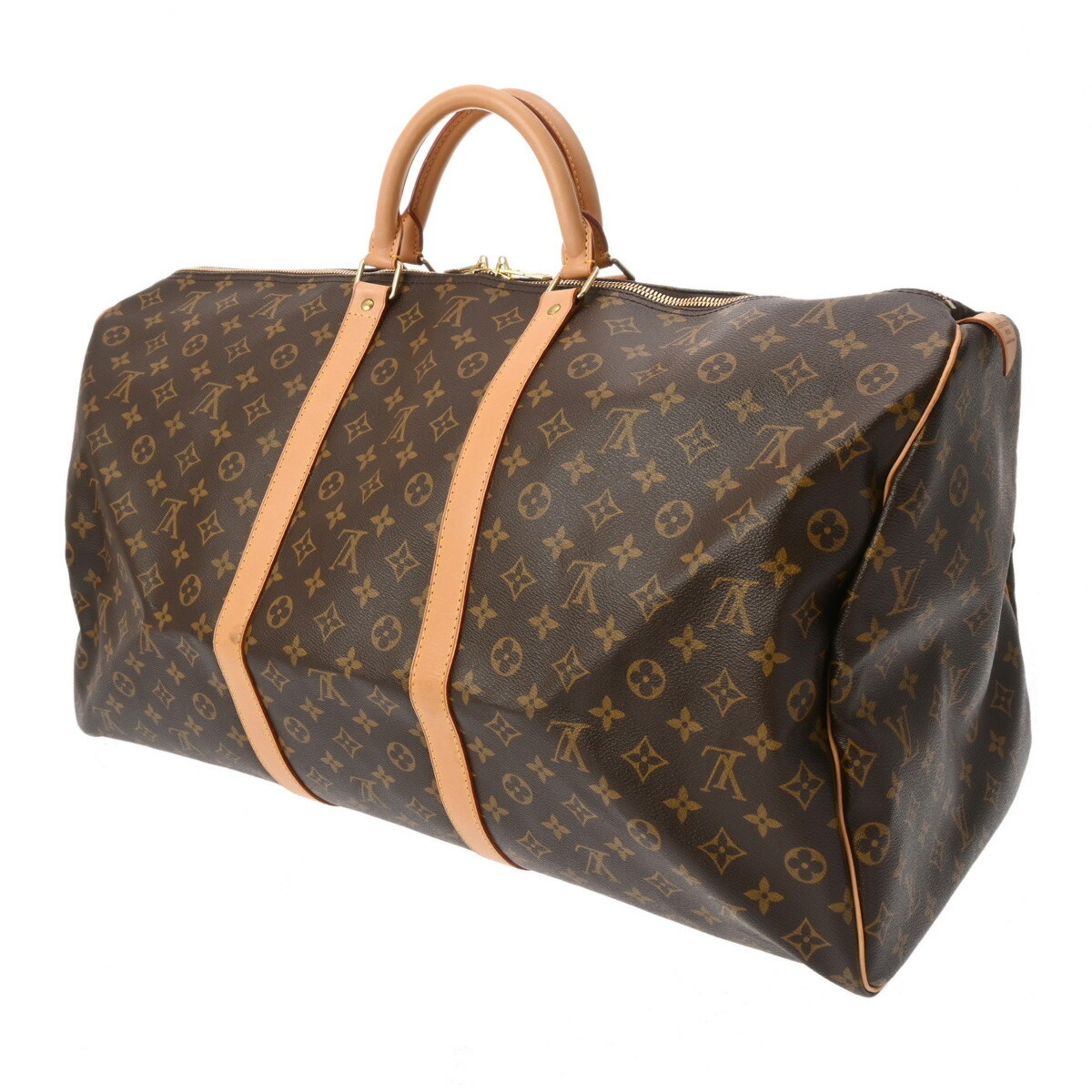 LOUIS VUITTON Louis Vuitton Monogram Keepall 60 Brown M41422 Unisex Canvas Boston Bag