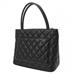 CHANEL Reprint Tote Black A01804 Women's Caviar Skin Bag