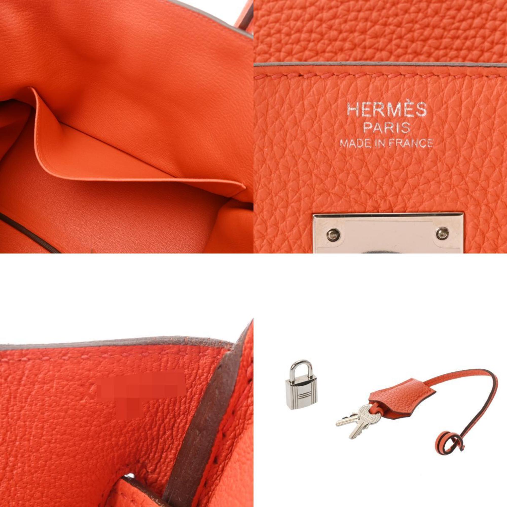 HERMES Hermes Birkin 30 Orange Poppy X Stamp (around 2016) Women's Togo Handbag