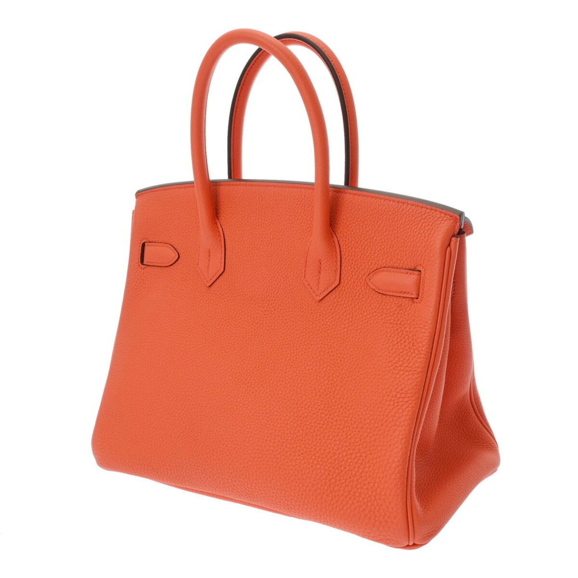 HERMES Hermes Birkin 30 Orange Poppy X Stamp (around 2016) Women's Togo Handbag