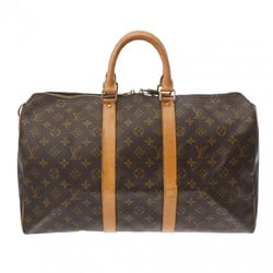 LOUIS VUITTON Louis Vuitton Monogram Keepall 45 Brown M41428 Unisex Canvas Boston Bag