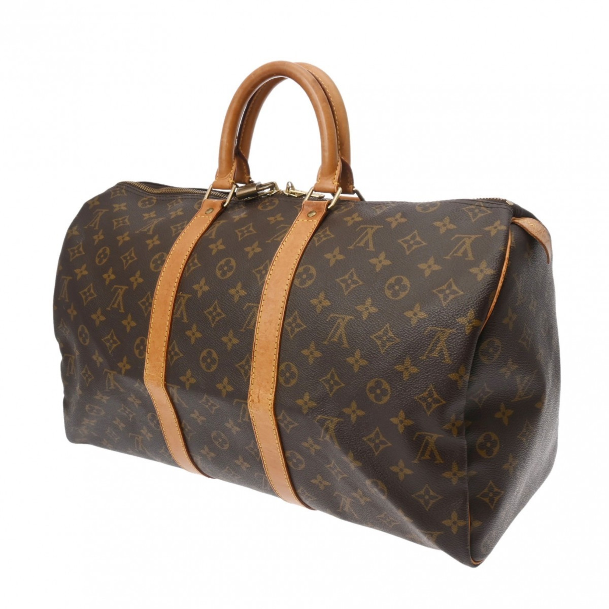 LOUIS VUITTON Louis Vuitton Monogram Keepall 45 Brown M41428 Unisex Canvas Boston Bag