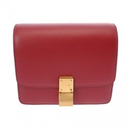 CELINE Classic Small Red Women's Calfskin Shoulder Bag