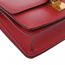 CELINE Classic Small Red Women's Calfskin Shoulder Bag