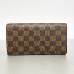 Louis Vuitton Long Wallet Damier Pochette Porto Monnaie Credit N61724 Ebene Ladies