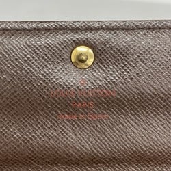 Louis Vuitton Long Wallet Damier Pochette Porto Monnaie Credit N61724 Ebene Ladies