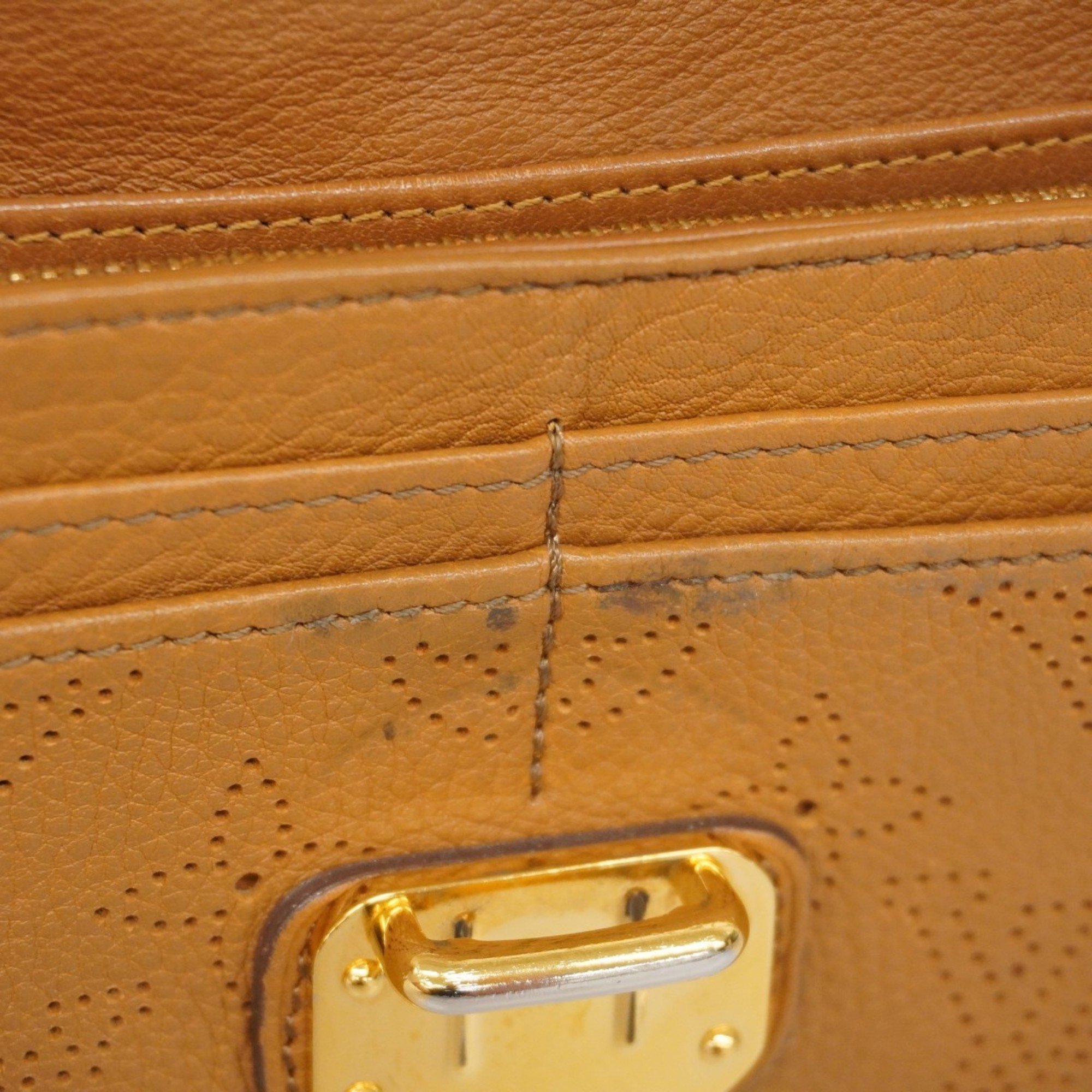 Louis Vuitton Long Wallet Mahina Portefeuille Iris M58140 Caramel Ladies