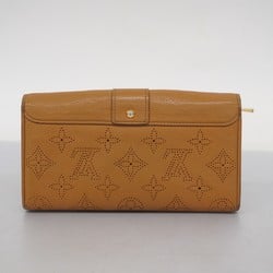 Louis Vuitton Long Wallet Mahina Portefeuille Iris M58140 Caramel Ladies