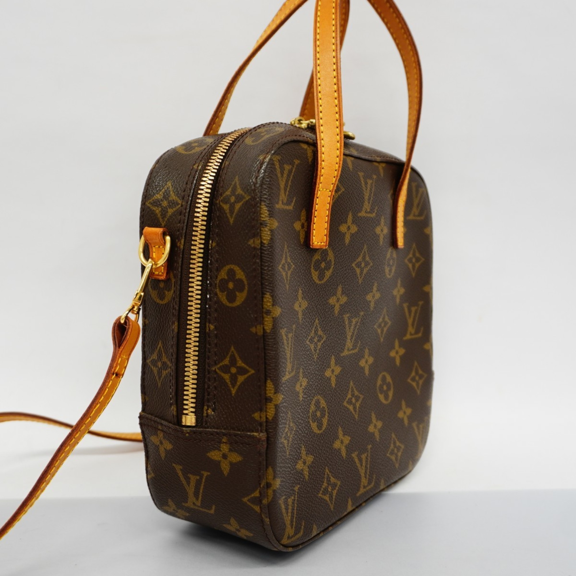 Louis Vuitton handbag Monogram Spontini M47500 brown ladies