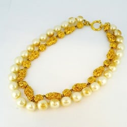 Chanel Necklace Fake Pearl GP Plated Gold Ladies