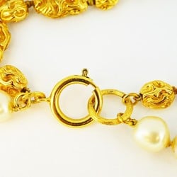 Chanel Necklace Fake Pearl GP Plated Gold Ladies