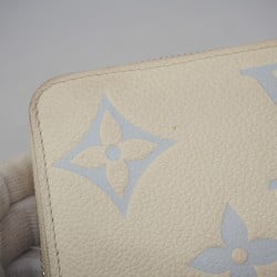 Louis Vuitton Long Wallet Monogram Empreinte Zippy M83308 Latte White Candy Blue Ladies