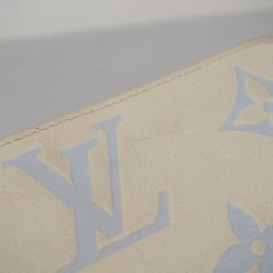 Louis Vuitton Long Wallet Monogram Empreinte Zippy M83308 Latte White Candy Blue Ladies