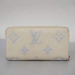 Louis Vuitton Long Wallet Monogram Empreinte Zippy M83308 Latte White Candy Blue Ladies