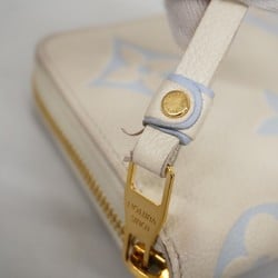 Louis Vuitton Long Wallet Monogram Empreinte Zippy M83308 Latte White Candy Blue Ladies