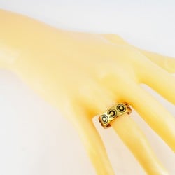 Chanel Ring COCO GP Plated Gold Black Size 12.5 for Women