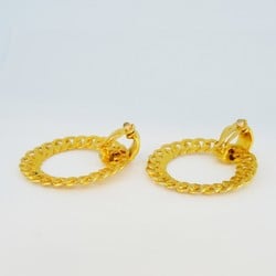 Chanel Earrings Coco Mark Circle GP Plated Gold Ladies