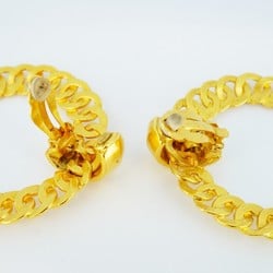 Chanel Earrings Coco Mark Circle GP Plated Gold Ladies