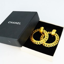 Chanel Earrings Coco Mark Circle GP Plated Gold Ladies