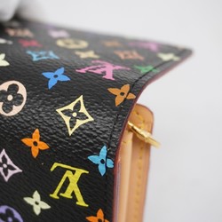 Louis Vuitton Long Wallet Monogram Multicolor Pochette Monnaie Credit M60005 Noir Ladies