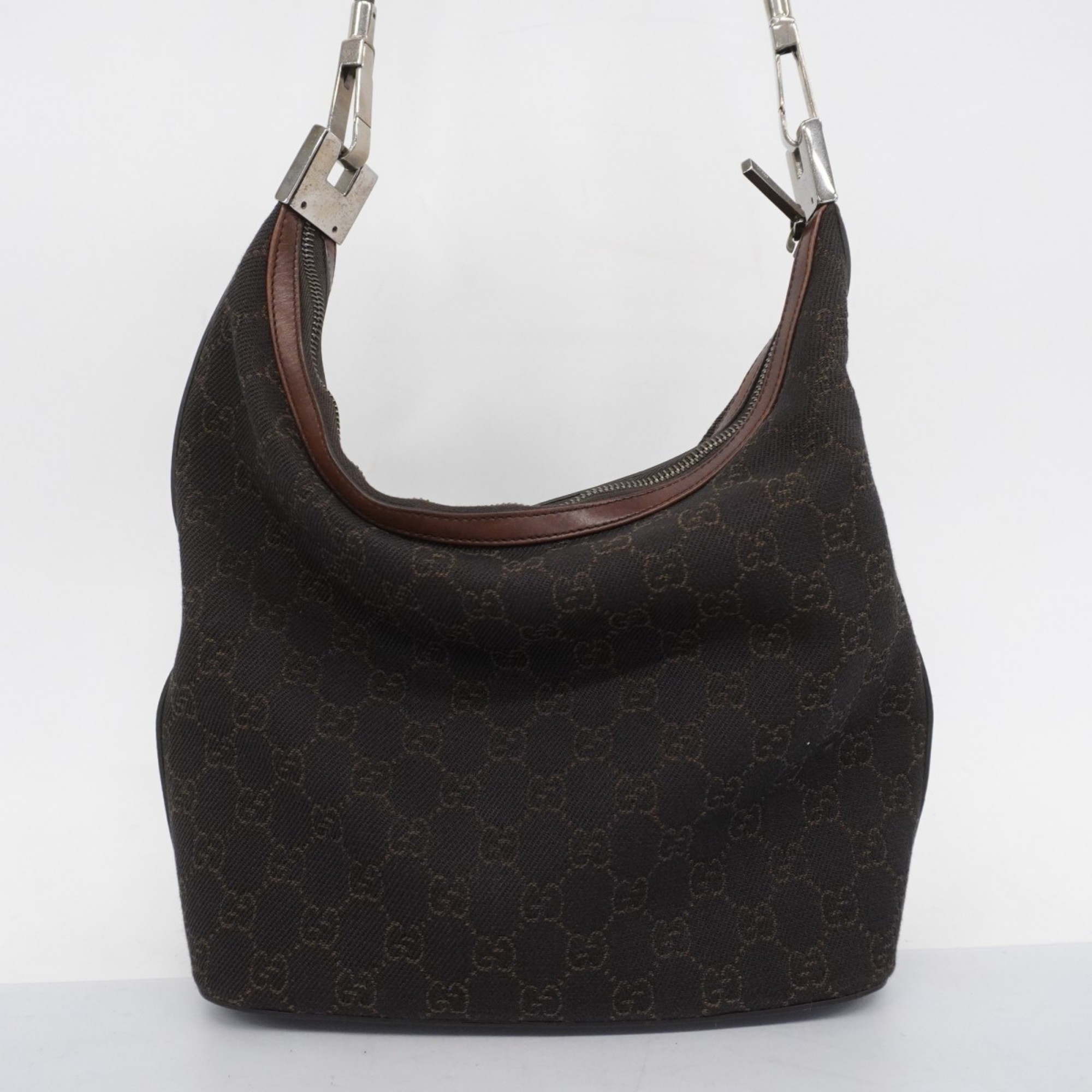 Gucci Shoulder Bag 01234 Canvas Brown Women's