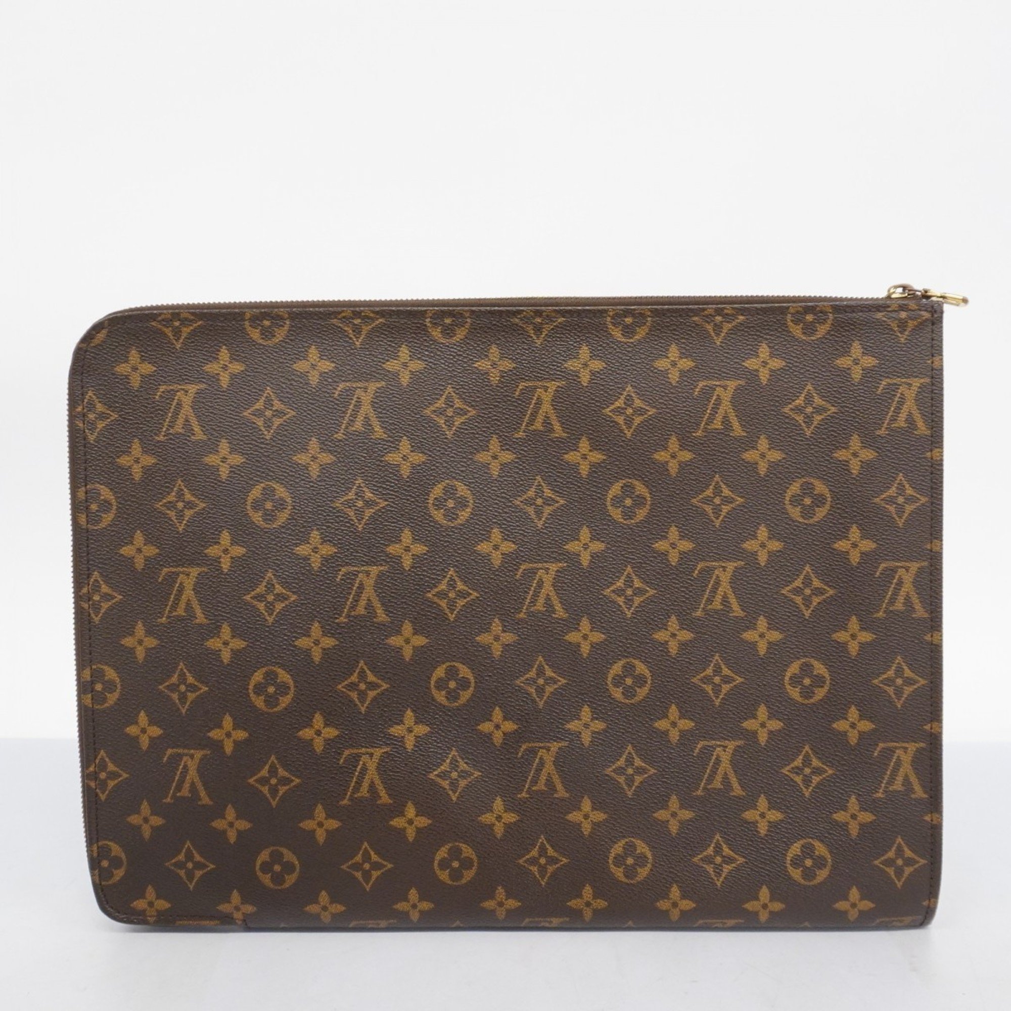 Louis Vuitton Clutch Bag Monogram Poche Document M53456 Brown Men's