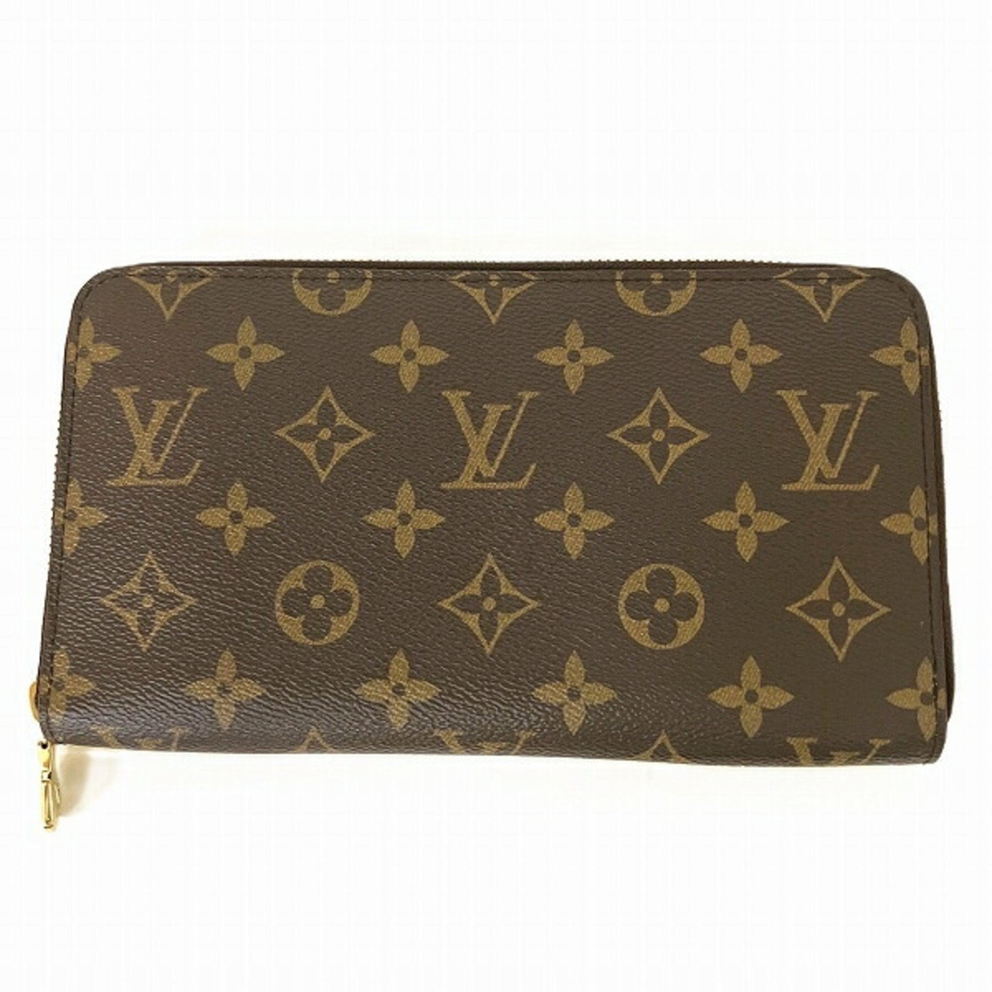 Louis Vuitton Monogram Zippy Organizer M62581 Round Wallet Long Men's Women's