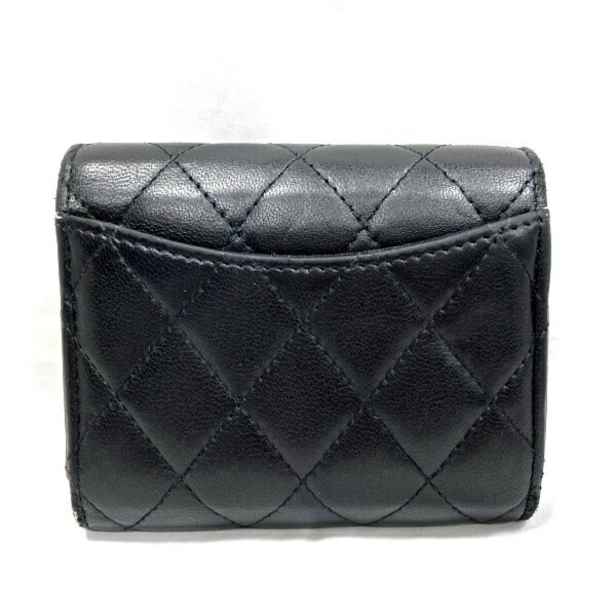 CHANEL Matelasse Classic Small Wallet A84029 Coco Mark Tri-fold for Women