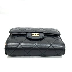 CHANEL Matelasse Classic Small Wallet A84029 Coco Mark Tri-fold for Women