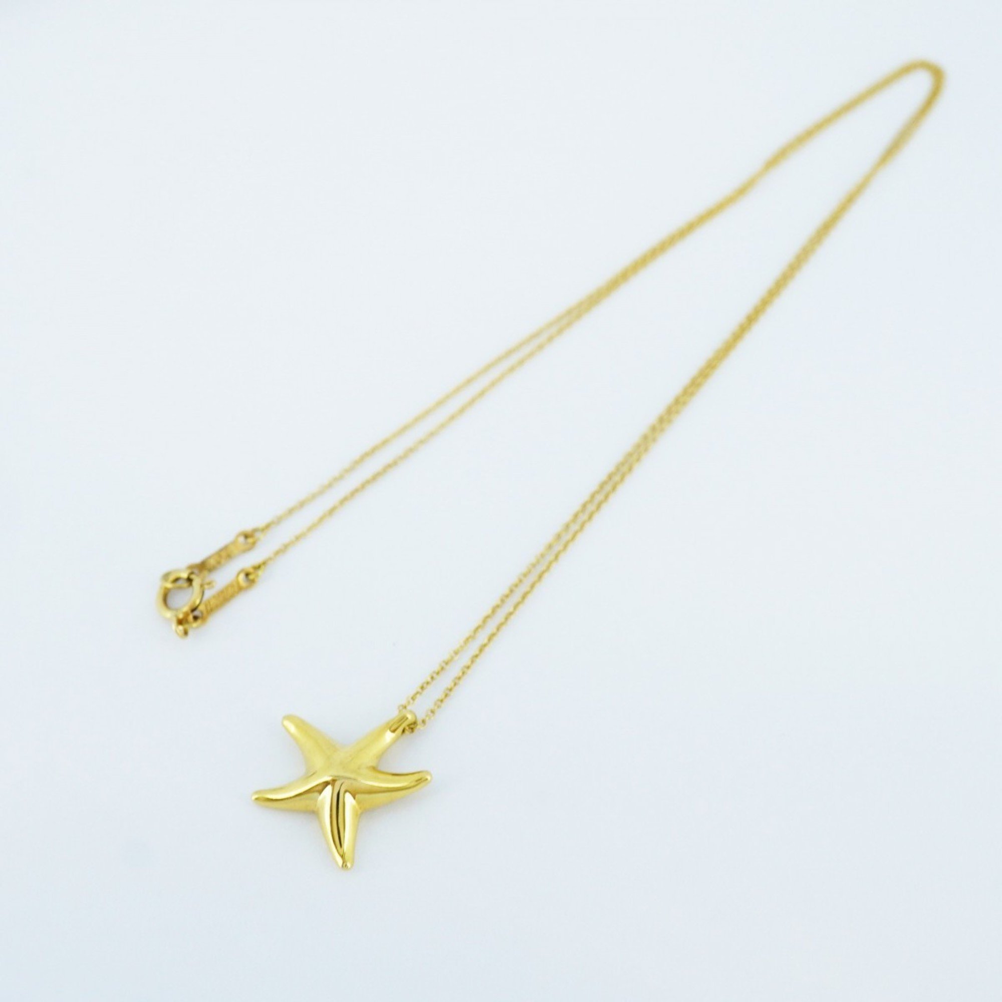 Tiffany Necklace Starfish K18YG Yellow Gold Ladies