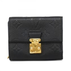 Louis Vuitton Tri-fold Wallet Monogram Empreinte Portefeuille Metis Compact M80880 Noir Ladies