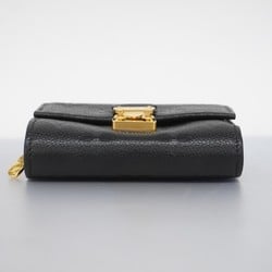 Louis Vuitton Tri-fold Wallet Monogram Empreinte Portefeuille Metis Compact M80880 Noir Ladies