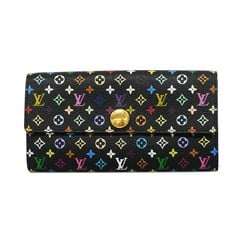 Louis Vuitton Long Wallet Monogram Multicolor Portefeuille Sarah M93747 Noir Grenard Ladies