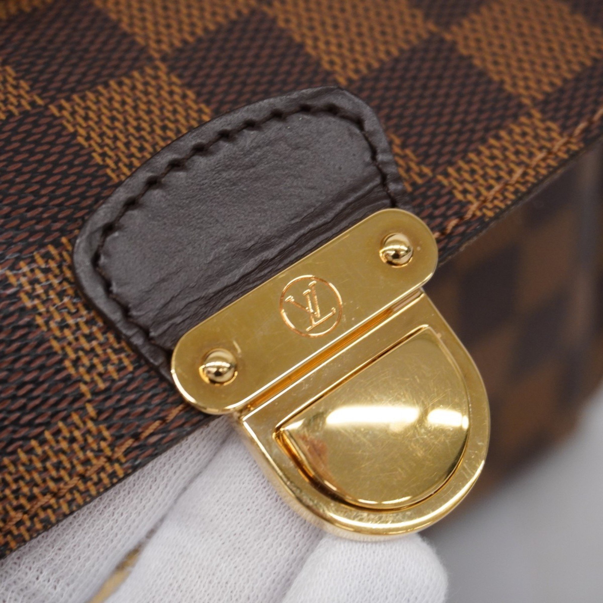 Louis Vuitton Shoulder Bag Damier Ravello GM N60006 Ebene Ladies