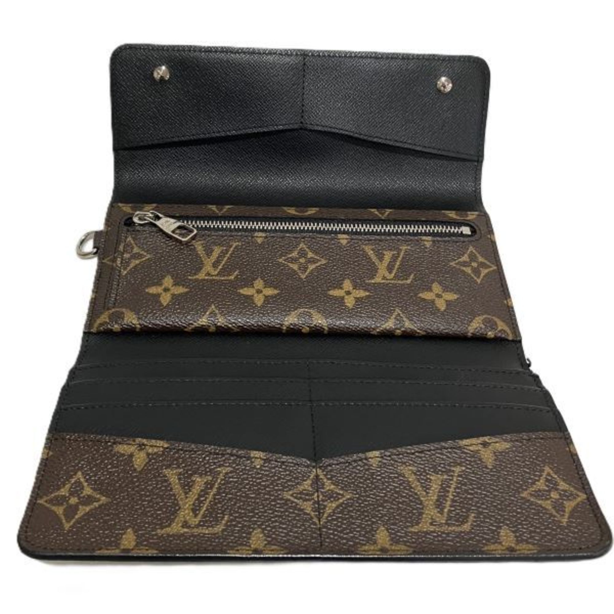 Louis Vuitton Monogram Macassar Portefeuilleron M60168 Wallet Long Men's Women's