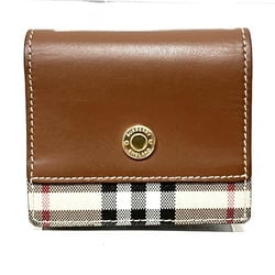 Burberry Folding Wallet 80622861 Checked Leather Bi-fold for Women