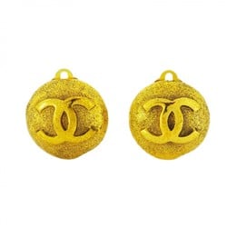 Chanel Earrings Coco Mark Circle GP Plated Gold Ladies