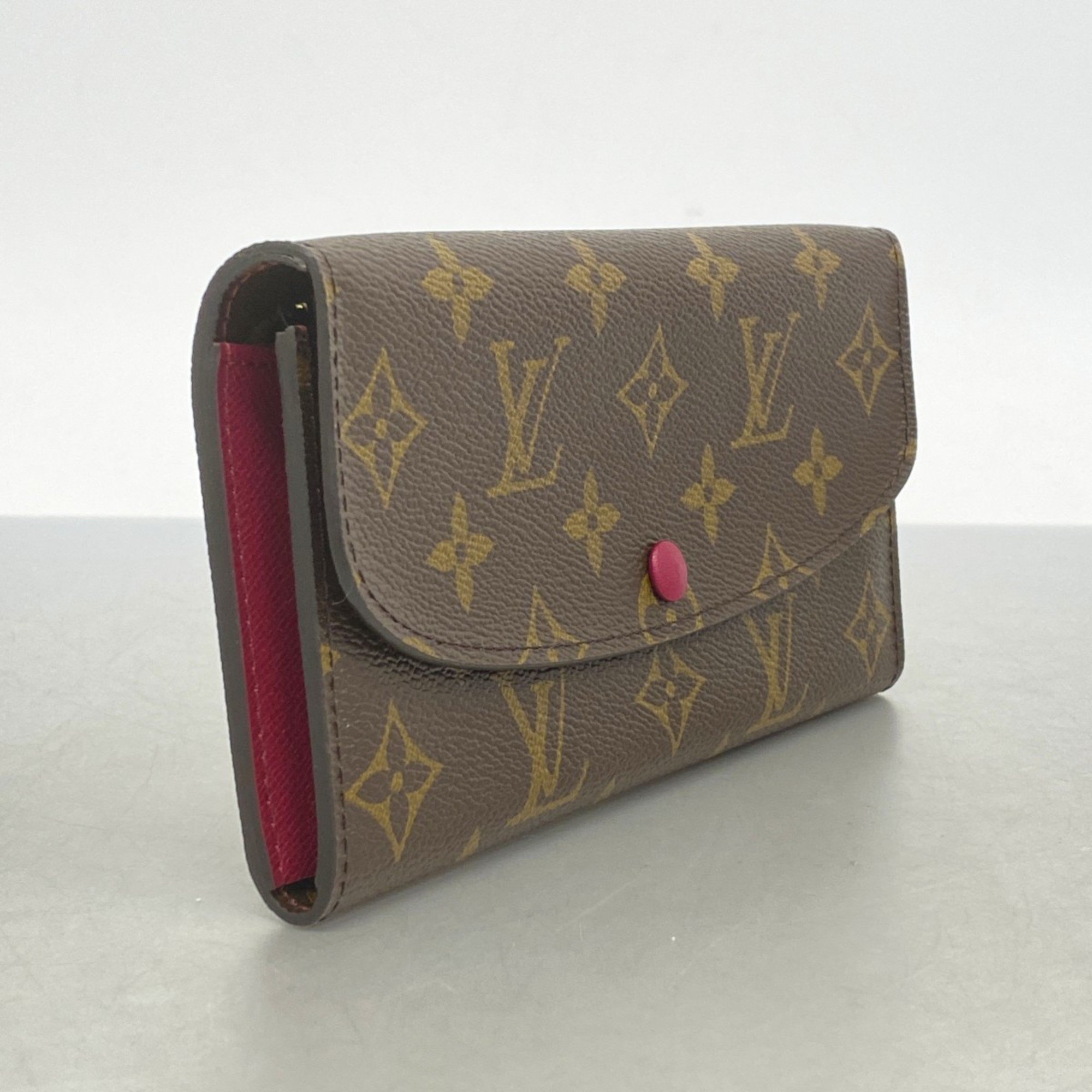 Louis Vuitton Long Wallet Monogram Portefeuille Emily M60697 Fuchsia Ladies