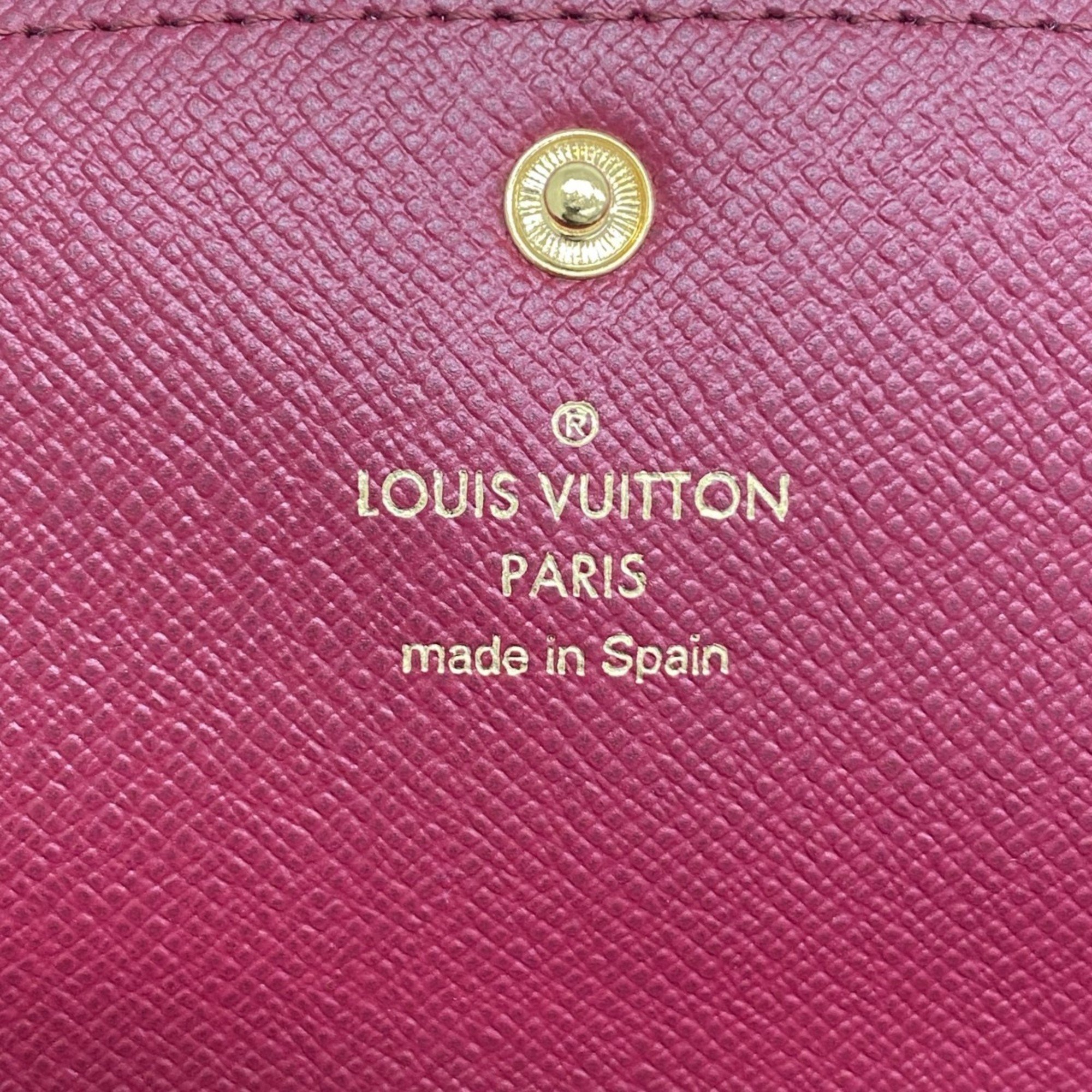 Louis Vuitton Long Wallet Monogram Portefeuille Emily M60697 Fuchsia Ladies