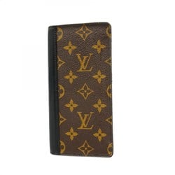 Louis Vuitton Long Wallet Monogram Macassar Portefeuilletanon M93800 Brown Noir Men's