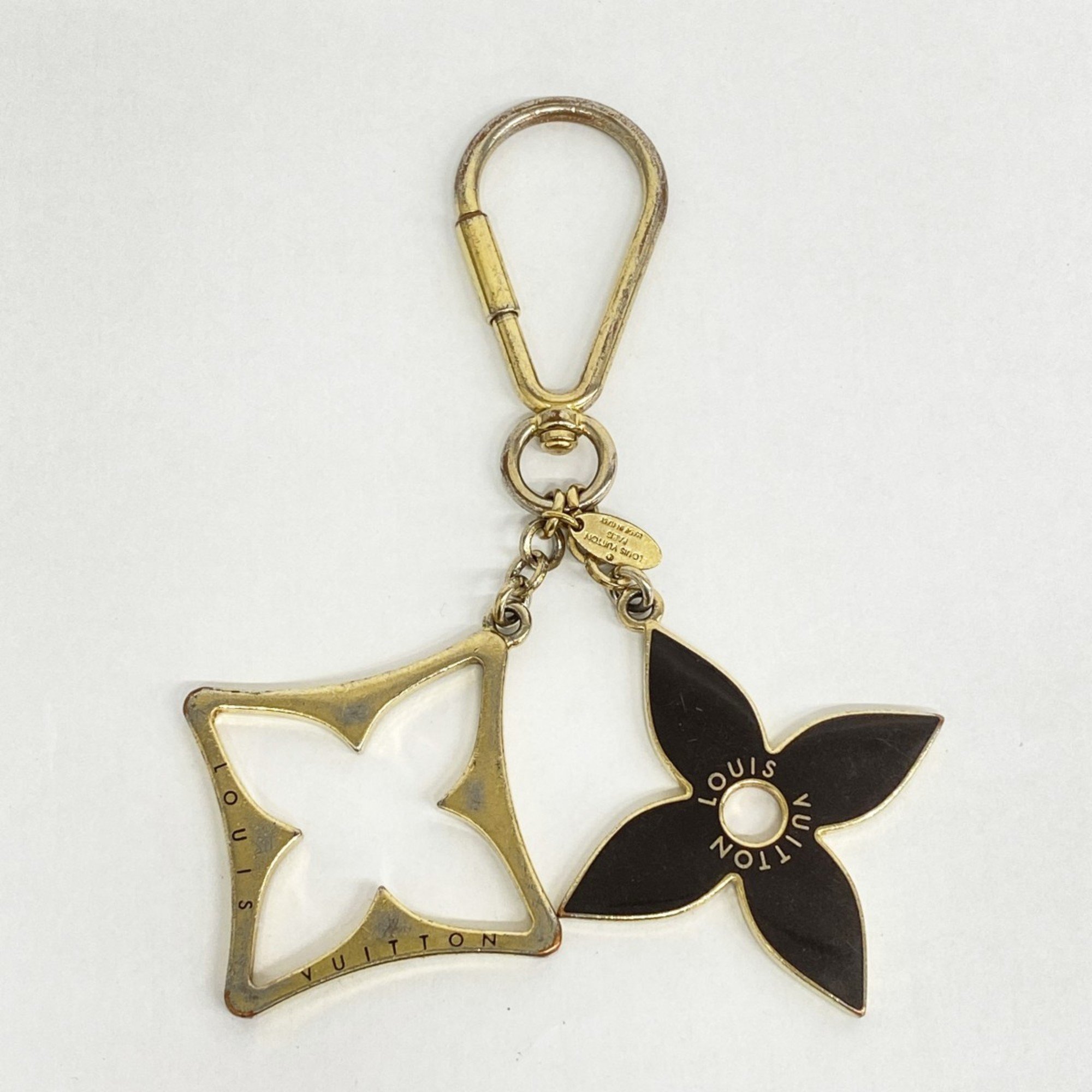 Louis Vuitton Keychain Portocle Puzzle M65218 Dark Brown Gold Women's