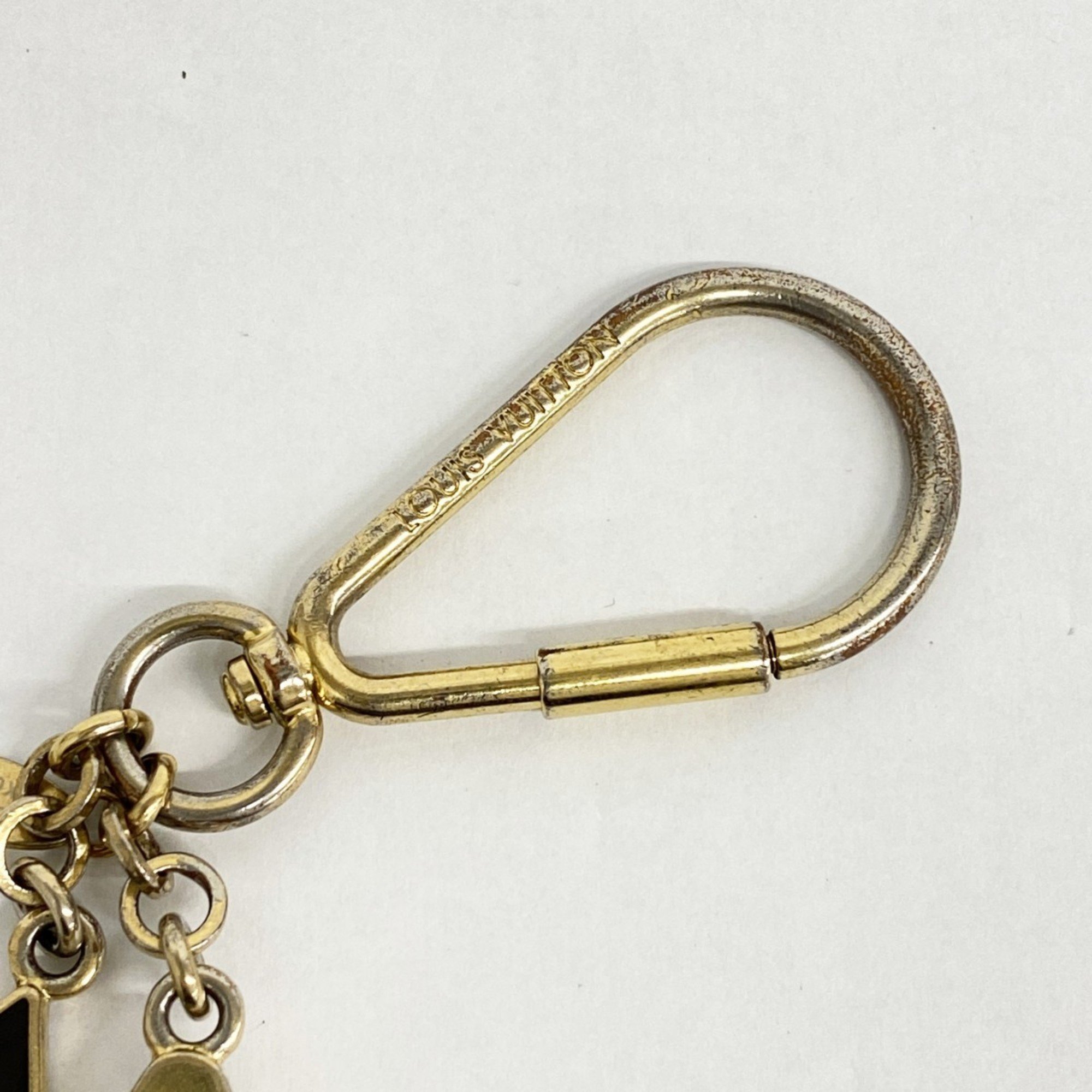 Louis Vuitton Keychain Portocle Puzzle M65218 Dark Brown Gold Women's