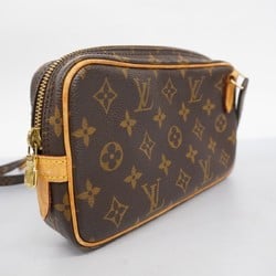 Louis Vuitton Shoulder Bag Monogram Pochette Marly Bandouliere M51828 Brown Women's