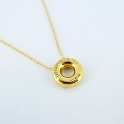 Tiffany Necklace Dots Circle Diamond K18YG Yellow Gold Pt950 Platinum Ladies